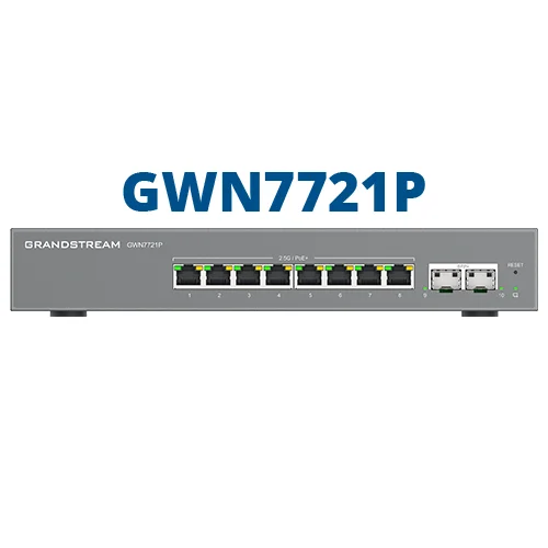 Grandstream GWN7721P 10-Port 2.5G Lite Yönetilebilir Poe Switch