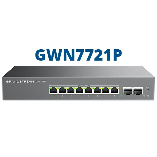 Grandstream GWN7721P 10-Port 2.5G Lite Yönetilebilir Poe Switch