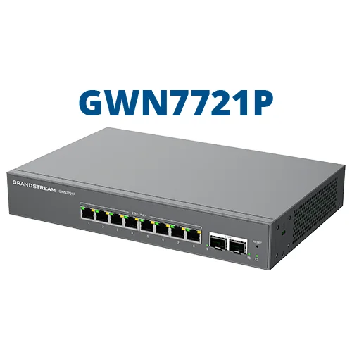 Grandstream GWN7721P 10-Port 2.5G Lite Yönetilebilir Poe Switch